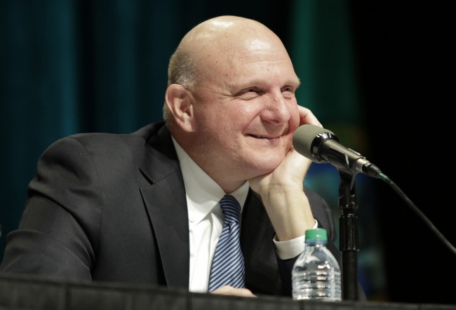 Microsoft Chief Executive Ballmer answers questions at the company's annual shareholder meeting in Bellevue, Washington