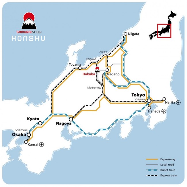 Japan rails map