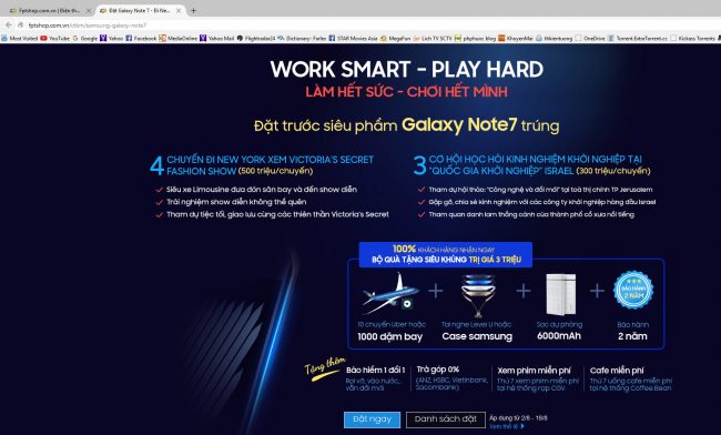 samsung note 7 preorder-fptshop