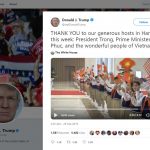 Tổng thống Donald Trump tweet cảm ơn Việt Nam