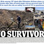 Không ai sống sót trên chuyến bay ET302 của hãng Ethiopian Airlines chở 157 người lâm nạn ngày 10-3-2019
