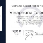 VinaPhone nhận giải thưởng Speedtest nhà mạng di động nhanh nhất ở Việt Nam