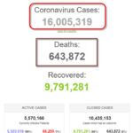 Thế giới đã có hơn 16 triệu người nhiễm virus SARS-CoV-2