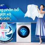 Máy giặt thông minh Samsung Bespoke AI tự động phân bổ nước giặt xả theo độ bẩn và cảm biến chất liệu sợi vải