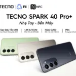 TECNO SPARK 40 Pro+ siêu mỏng 6,49mm ra mắt thị trường Việt Nam